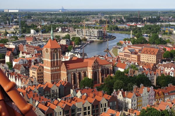 Aerial image of Gdansk