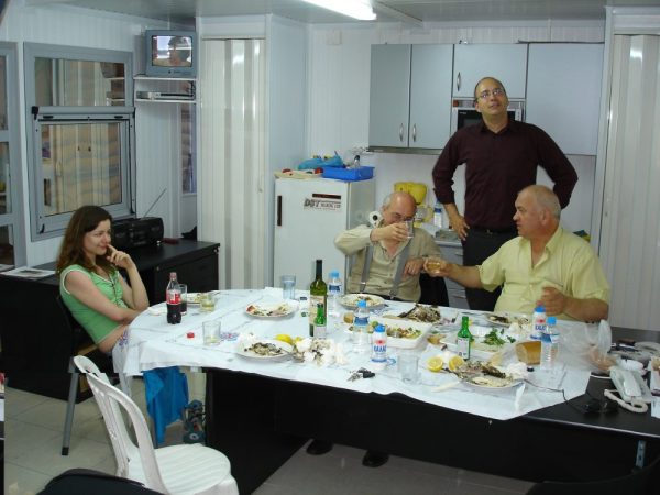 Group at table for lunch