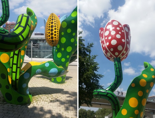 Giant flower sculpture