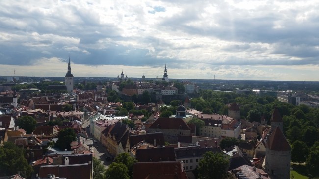A view from the top of the church