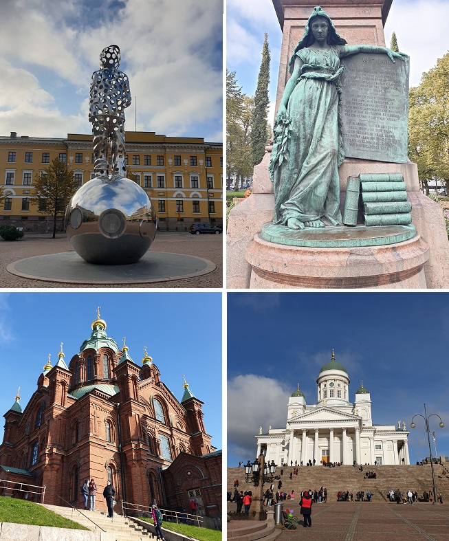 Collage of Helsinki city sights